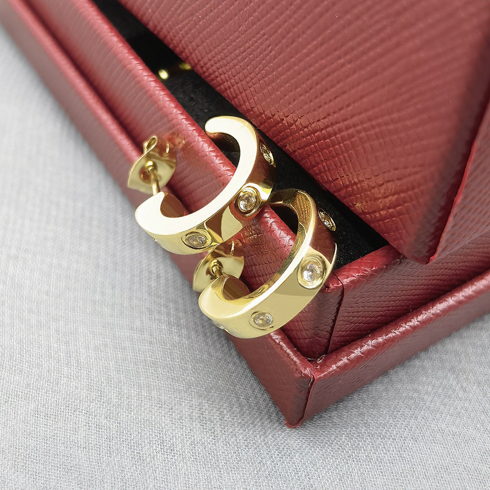 Germanium Stone Hoop Earrings | Elegant Everyday Jewellery For Women
