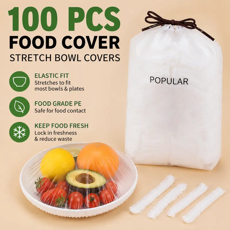 🔥Limited Time 50% Off✨ 100PCS Disposable Stretch Food Covers for Bowls & Plates