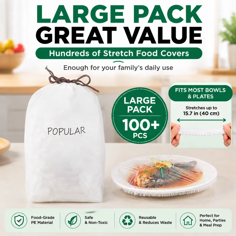 🔥Limited Time 50% Off✨ 100PCS Disposable Stretch Food Covers for Bowls & Plates