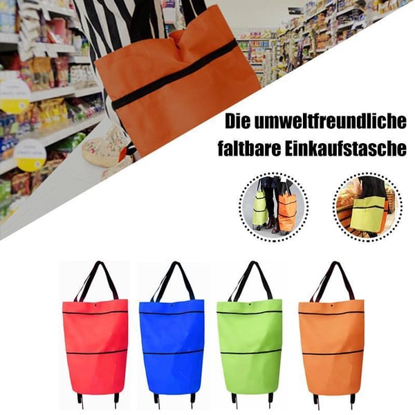 🔥 SHOPPING MADE EASY - 🛍️ Foldable 2-in-1 Shopping Bag